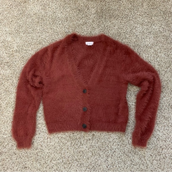 If It Were Me/Anthropologie fluffy cardigan sweater - Picture 4 of 9